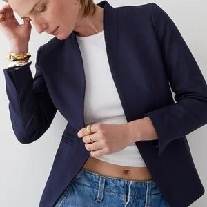 NWT J. Crew Going-out Blazer in Stretch Twill Navy size 4